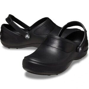 Crocs Mercy Women's Rubber Slip On Slip Resistant Nursing Work Clogs Sz 9 Black